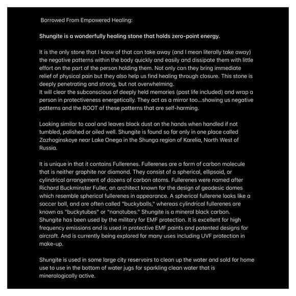 Elite Shungite Crescent Moon Healing EMF Protection Pendant Necklace - Picture 6 of 9